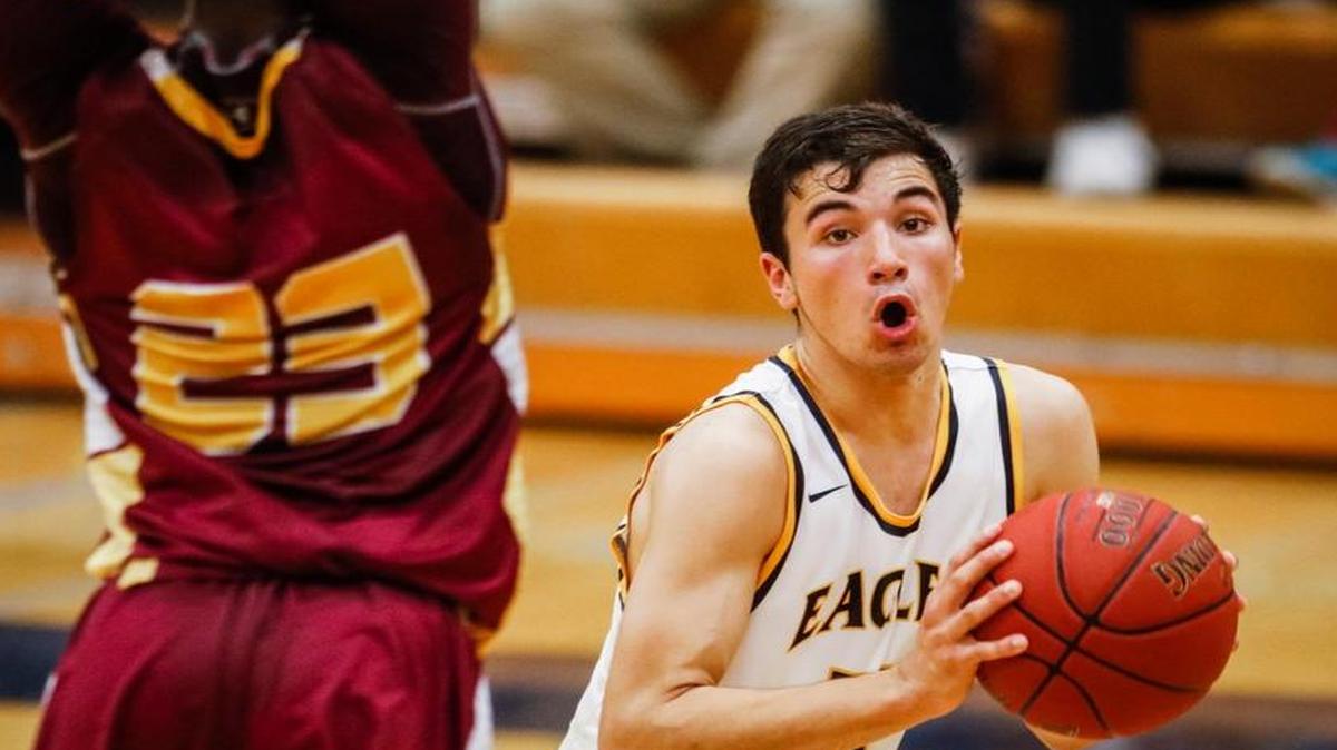 Arroyo Grande senior Patrick Angle throws a pump fake in a game against West Covina in the first round of the Division 3A playoffs.