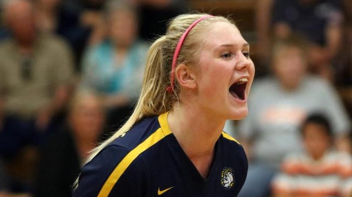 Senior Rilee Day is leading PAC 8 champion Arroyo Grande in kills this season.