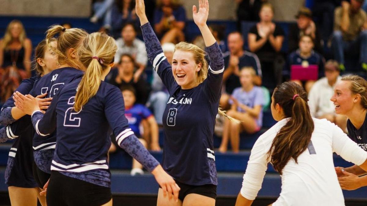 Mission Prep senior Eleri Perryman celebrates a non-league match against Nipomo earlier this season. Photo by Joe Johnston 09-01-16