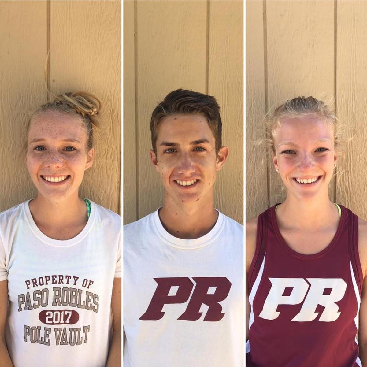 Paso Robles High seniors (from left) Codie Wilshusen, Trad Berti and Annie Meeder will all compete in the CIF State Meet in Clovis.