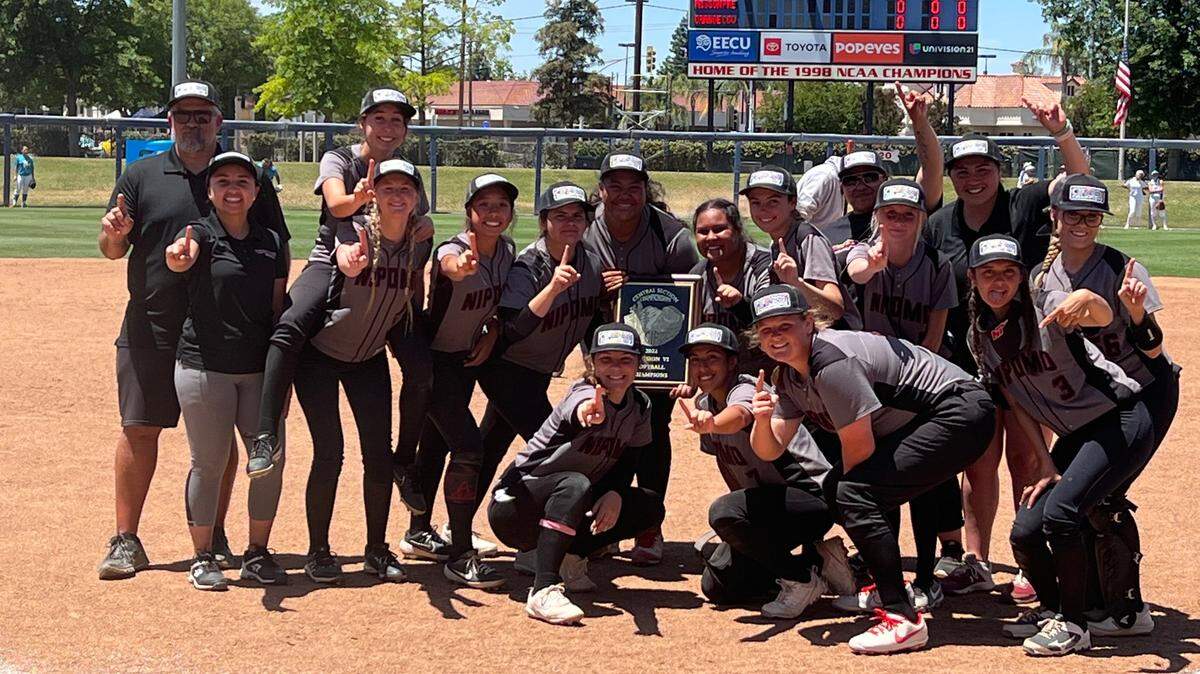Nipomo High softball won the CIF-Central Section Division 6 title with a 16-3 victory over Arvin on Saturday, May 28, 2022.