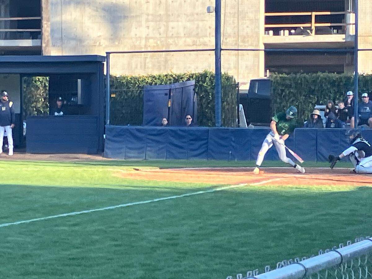 A Templeton batter swings at a pitch in a 3-0 loss to Mission Prep.