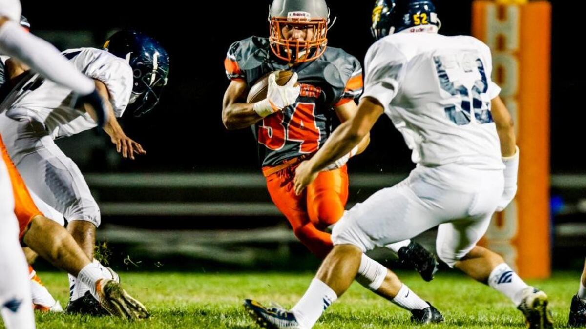 Atascadero High’s Tysen Delkner will step in as a featured running back in the Greyhounds offense this season after playing as a kick returner and wide receiver last season.