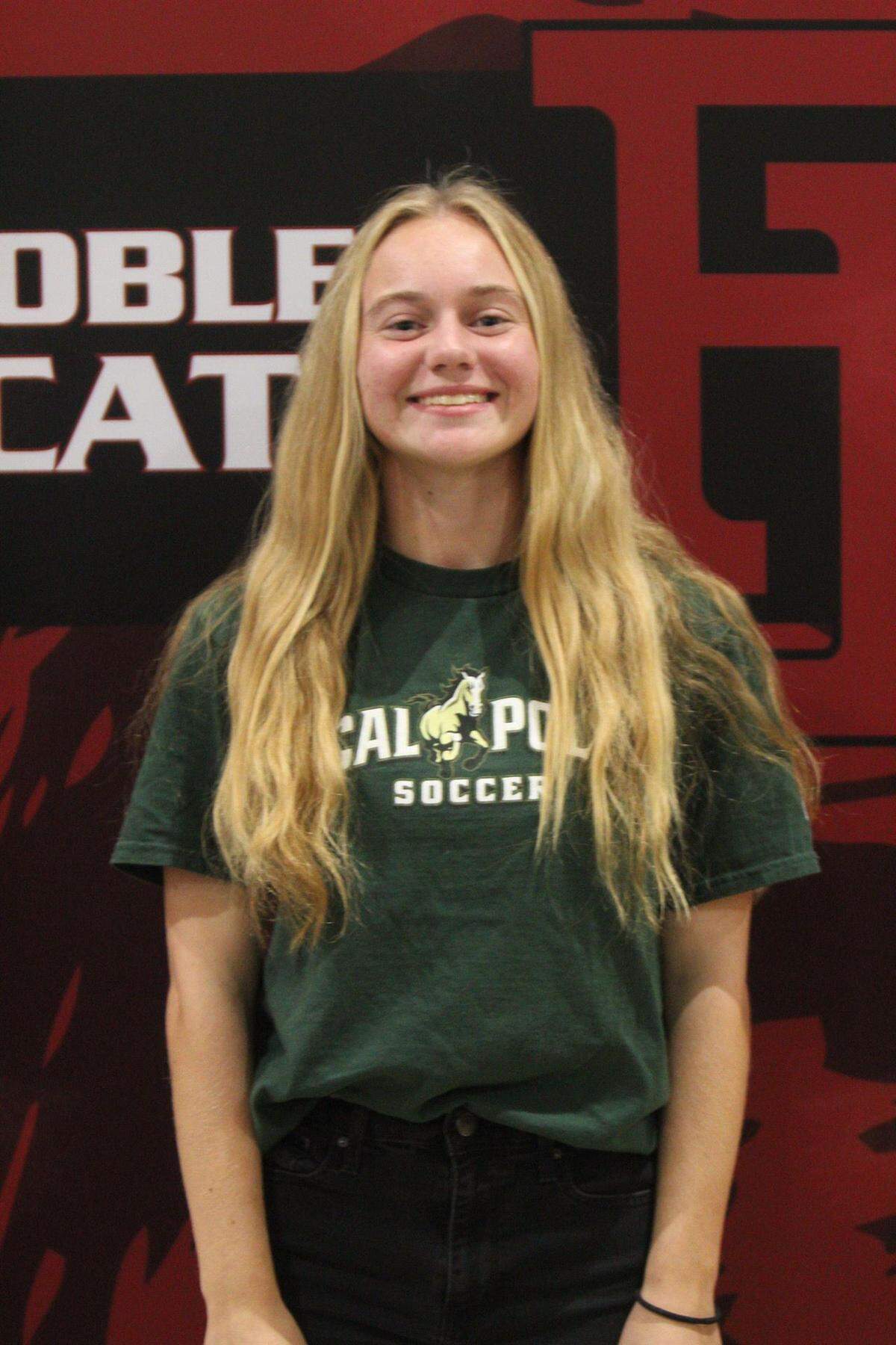 Tacey Bivin signed her letter of intent to play soccer at Cal Poly..