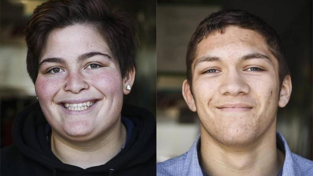 Nipomo High senior wrestlers Alexis Garcia (left) and Anthony Lugo.