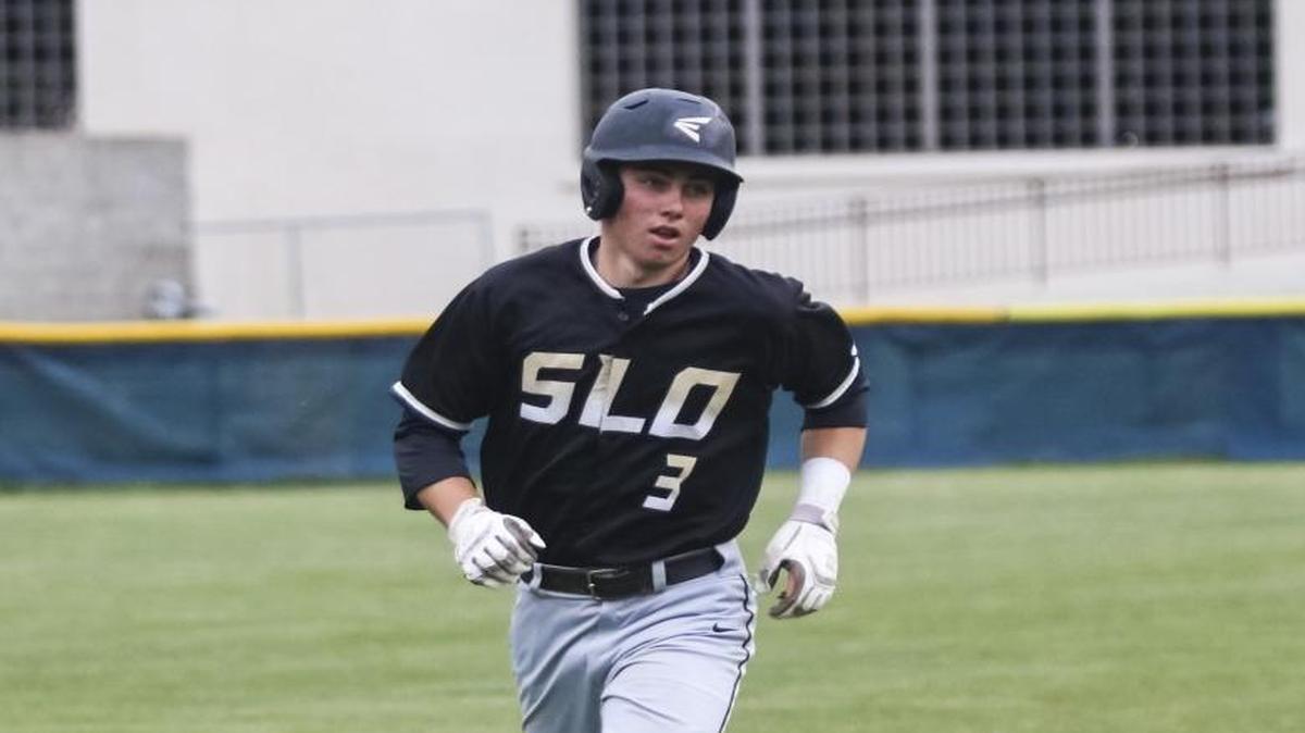 San Luis Obispo’s Noah Cracknell rounds the bases after hitting a home run Wednesday against Mission Prep in a PAC 8 baseball rivalry game.