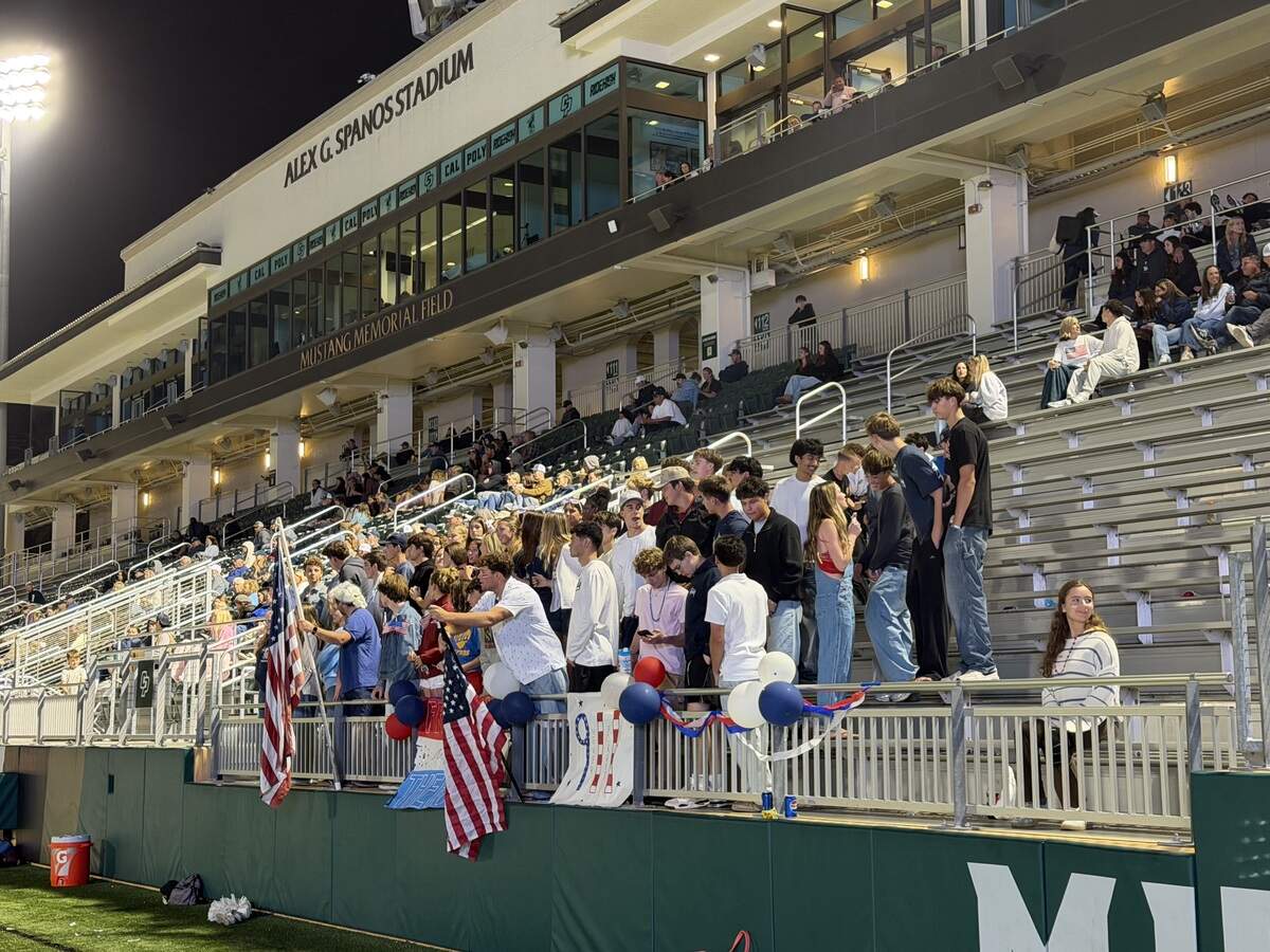 The Mission Prep student section on Sept. 11, 2026.