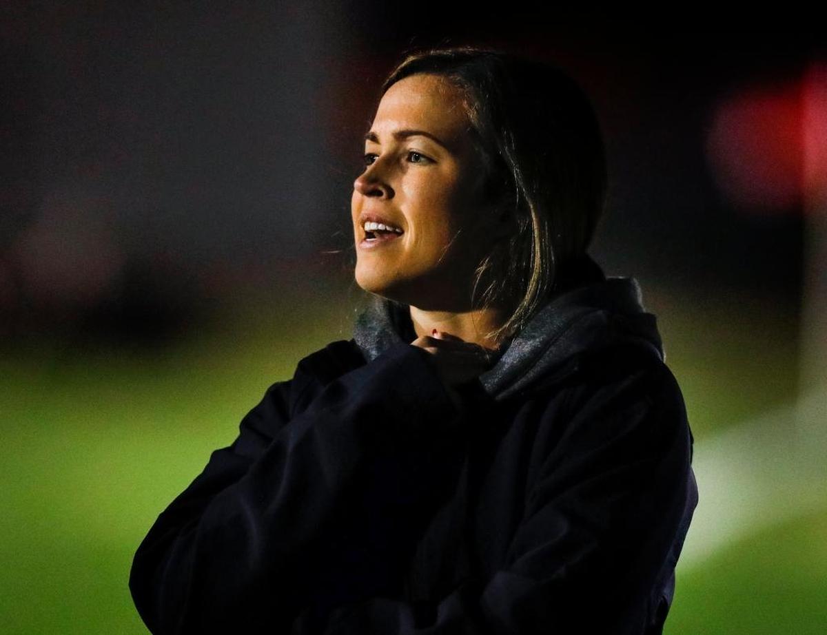 San Luis Obispo High girls soccer coach Brittney Viboch.