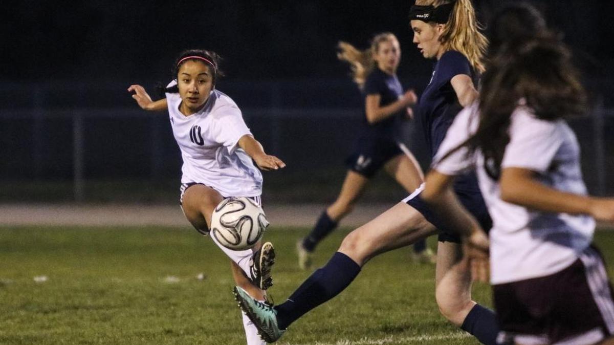 Nipomo junior Jackie Lopez takes a shot in a game against Orcutt Academy.