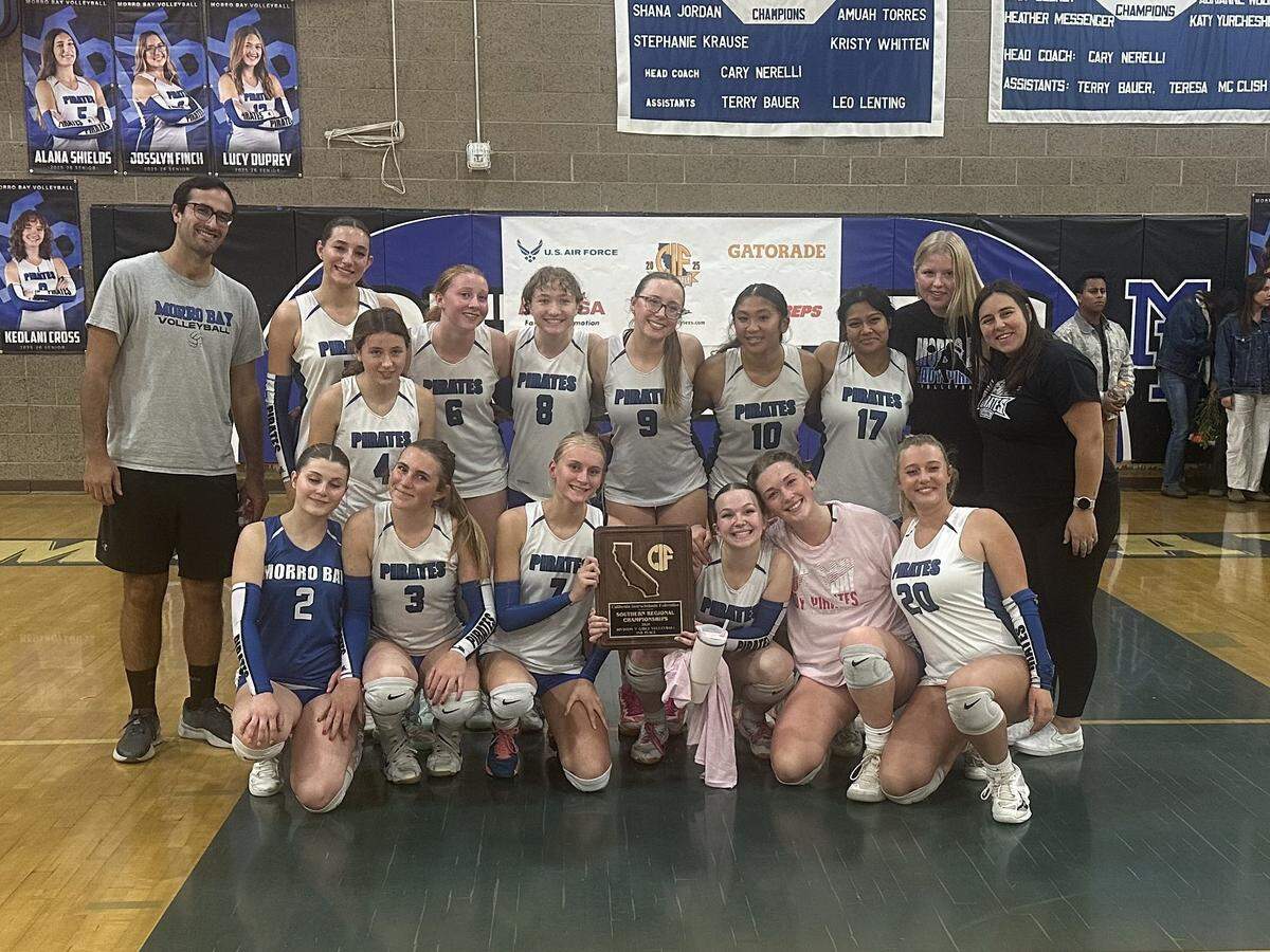 The Morro Bay girls volleyball team won the Division 5 CIF-Central title, beating North Bakersfield 3-0.