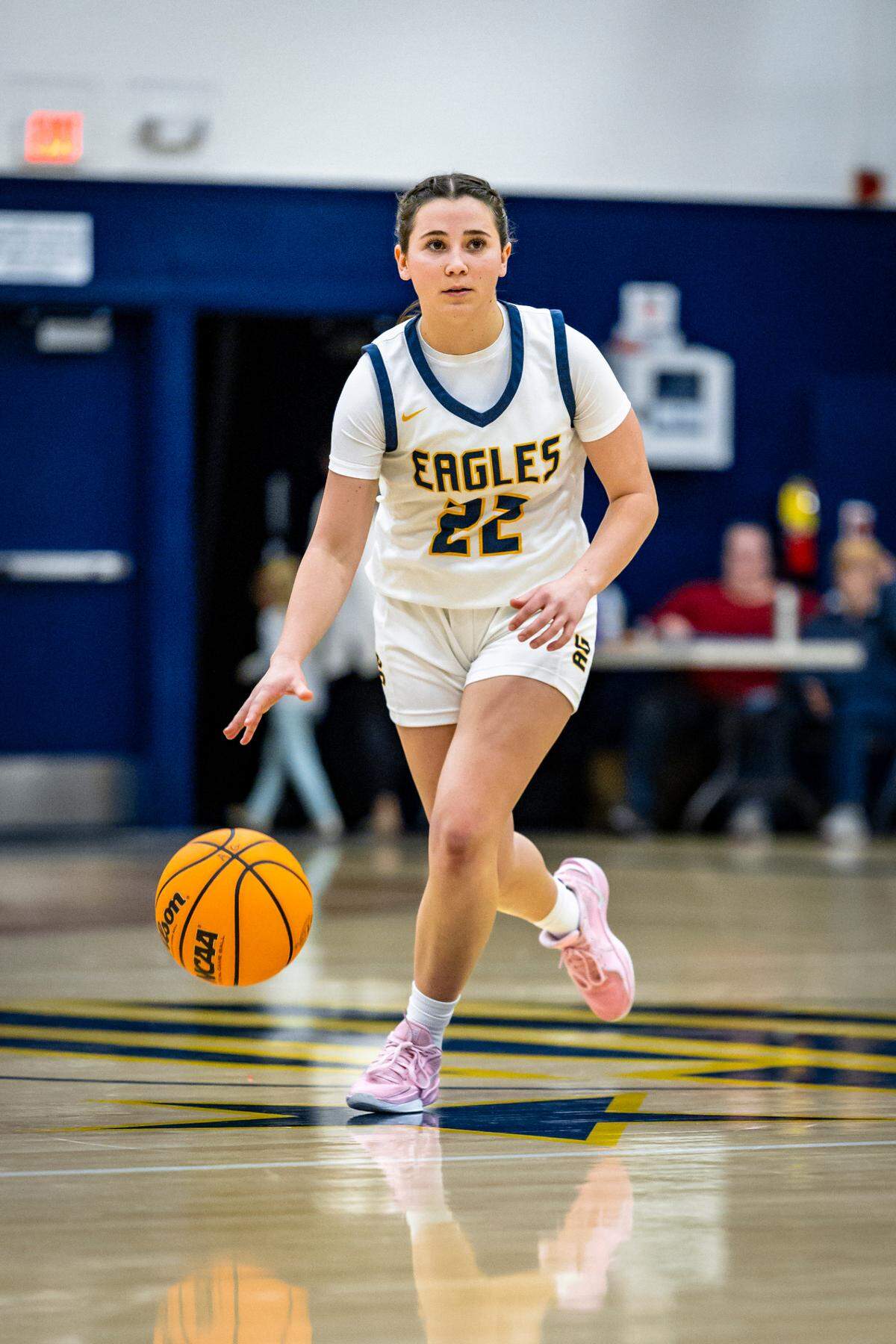 Arroyo Grande’s Sophia Robertson dribbles against Rancho Bernando in a CIF state game.