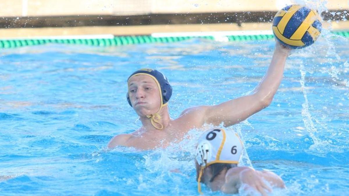 Chase Taylor looks for a shot in the Arroyo Grande boys water polo team’s CIF-Southern Section wild-card playoff game Tuesday against Crespi.