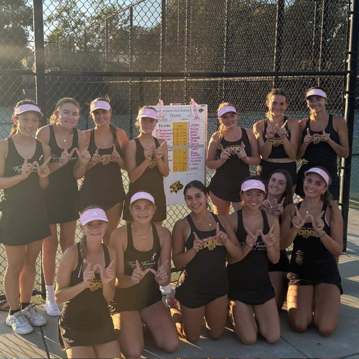 The SLO High girls tennis team won the Mountain League for the third year in a row.