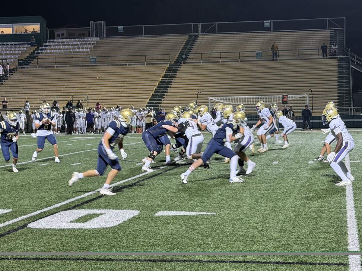 Mission Prep got stopped in the end zone in a 23-6 home loss to Ridgeview on Sept. 11, 2026.