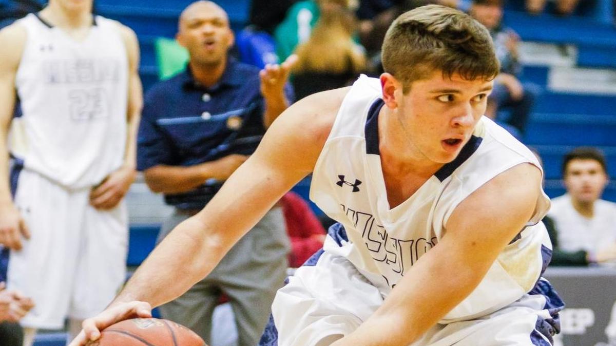 Mission Prep senior and 2015-16 County Player of the Year Kyle Stewart during the Mission Prep Christmas Classic in 2015. Photo by Joe Johnston 12-23-15