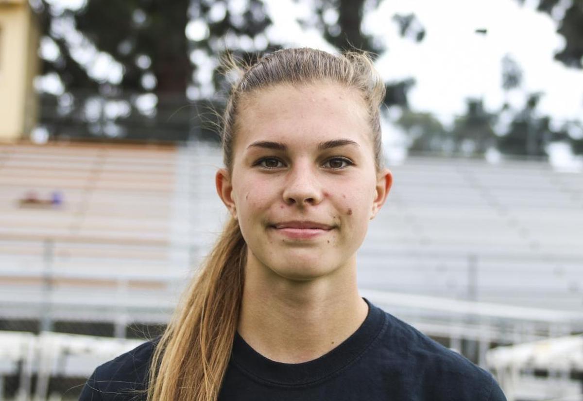 SLO High sophomore Maddie Fletcher is competing in the 4x400 relay and 800m races in the CIF-Southern Section Prelims.