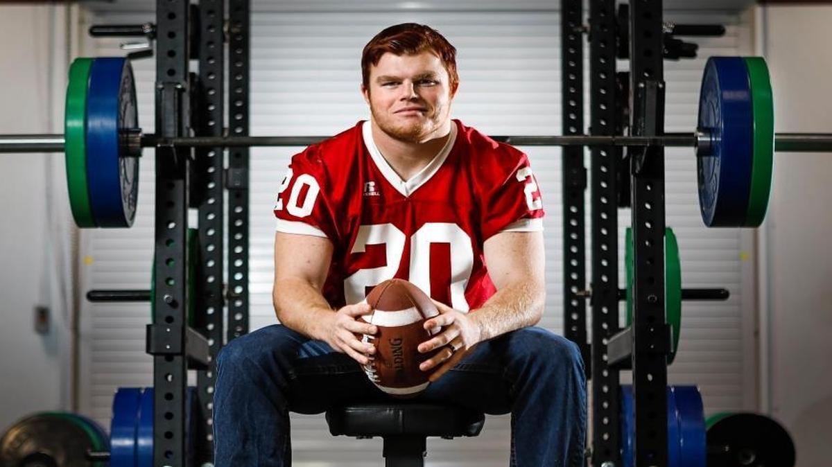 Paso Robles High running back Christian Erickson is the Tribune's Football County Player of the Year. Photo by Joe Johnston 12-01-16