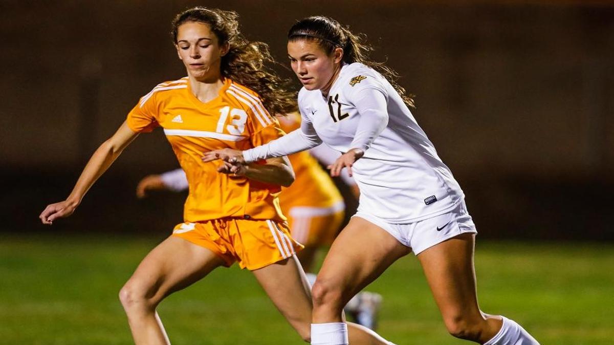 San Luis Obispo's Grace Park and Atascadero's Mackenzie Wright during their PAC 8 soccer match. Photo by Joe Johnston 01-03-17.
