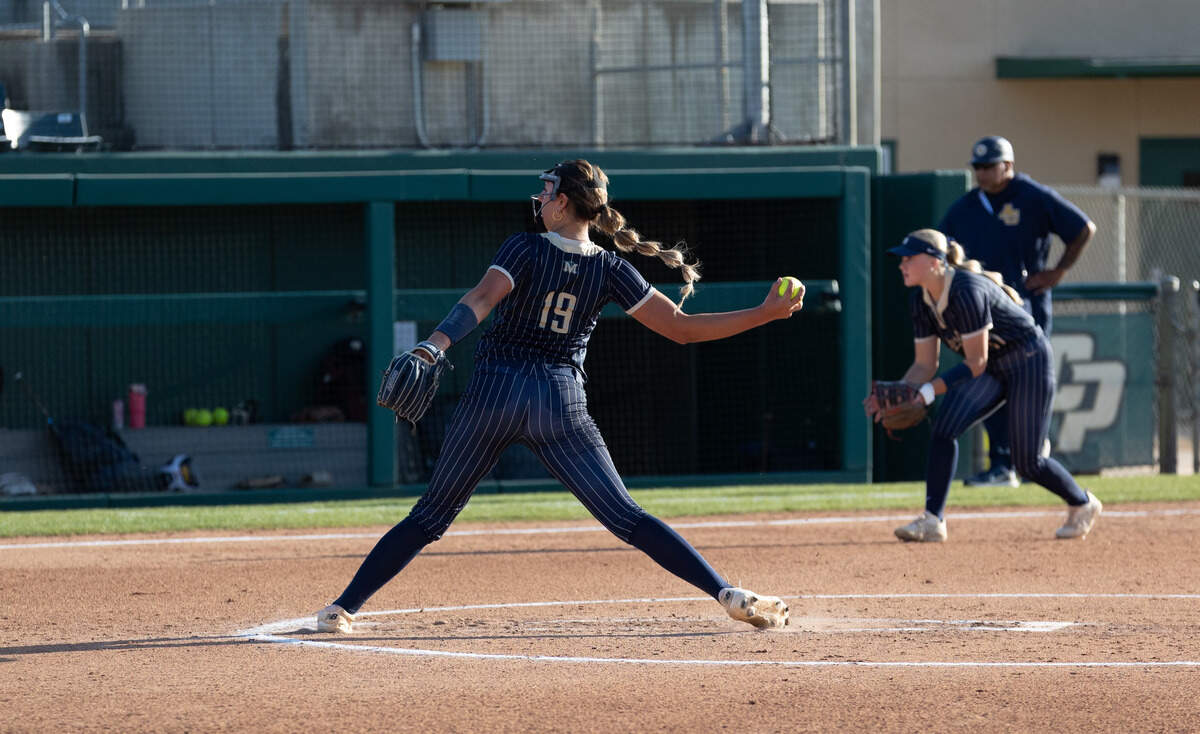 Landrie Hinrichs, a Mission Prep junior pitcher, is the Tribune’s San Luis Obispo County high school softball Player of the Year.