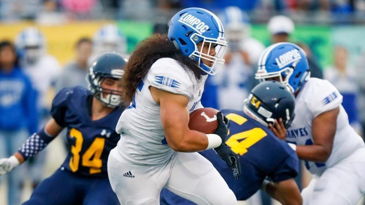 Lompoc star senior running back Toa Taua rushed for 73 touchdowns during his high school career.