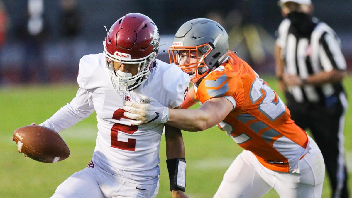Trevon Bridewell is run out of bounds by Dallas Parish. Atascadero hosted Paso Robles for the traditional rivalry as the final game of the season.