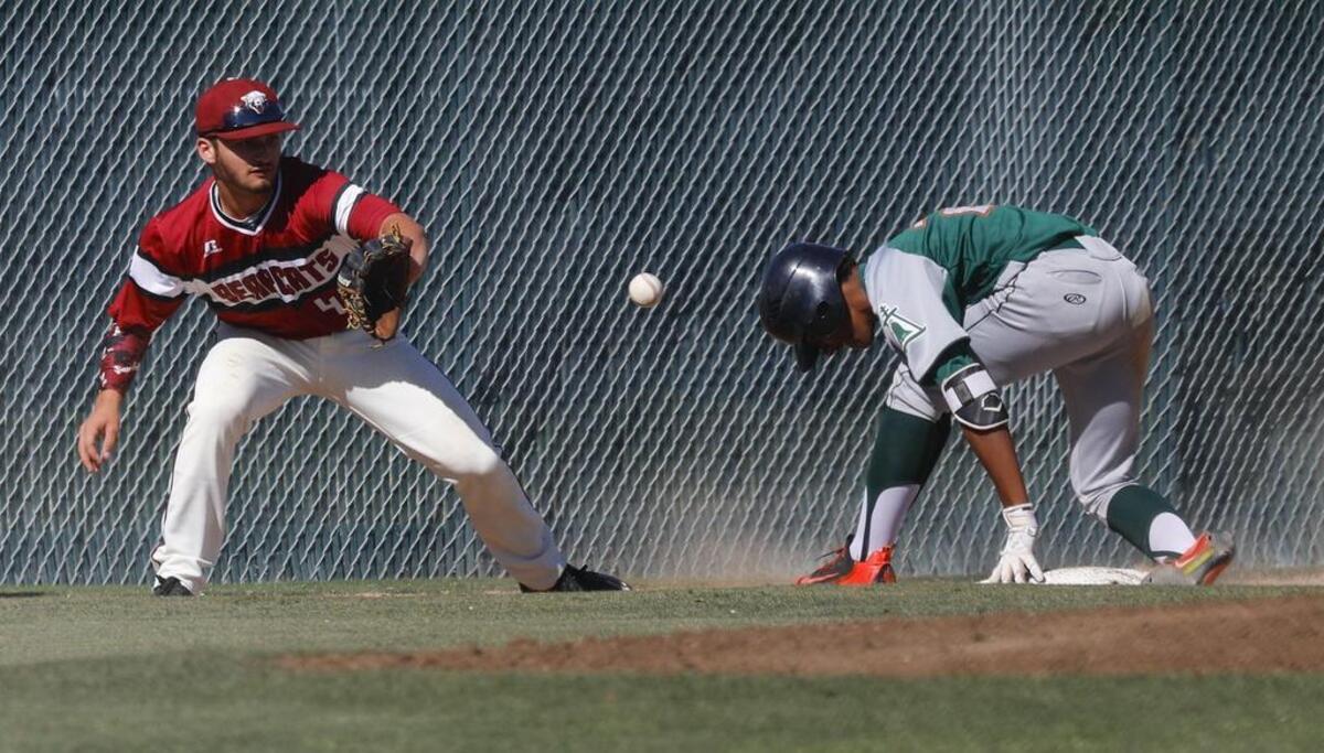 Paso Robles third baseman Wyatt Gidcumb makes a play in the Bearcats’ 3-0 victory Tuesday over Poly (Riverside) in the second round of the CIF-Southern Section Division 3 playoffs.