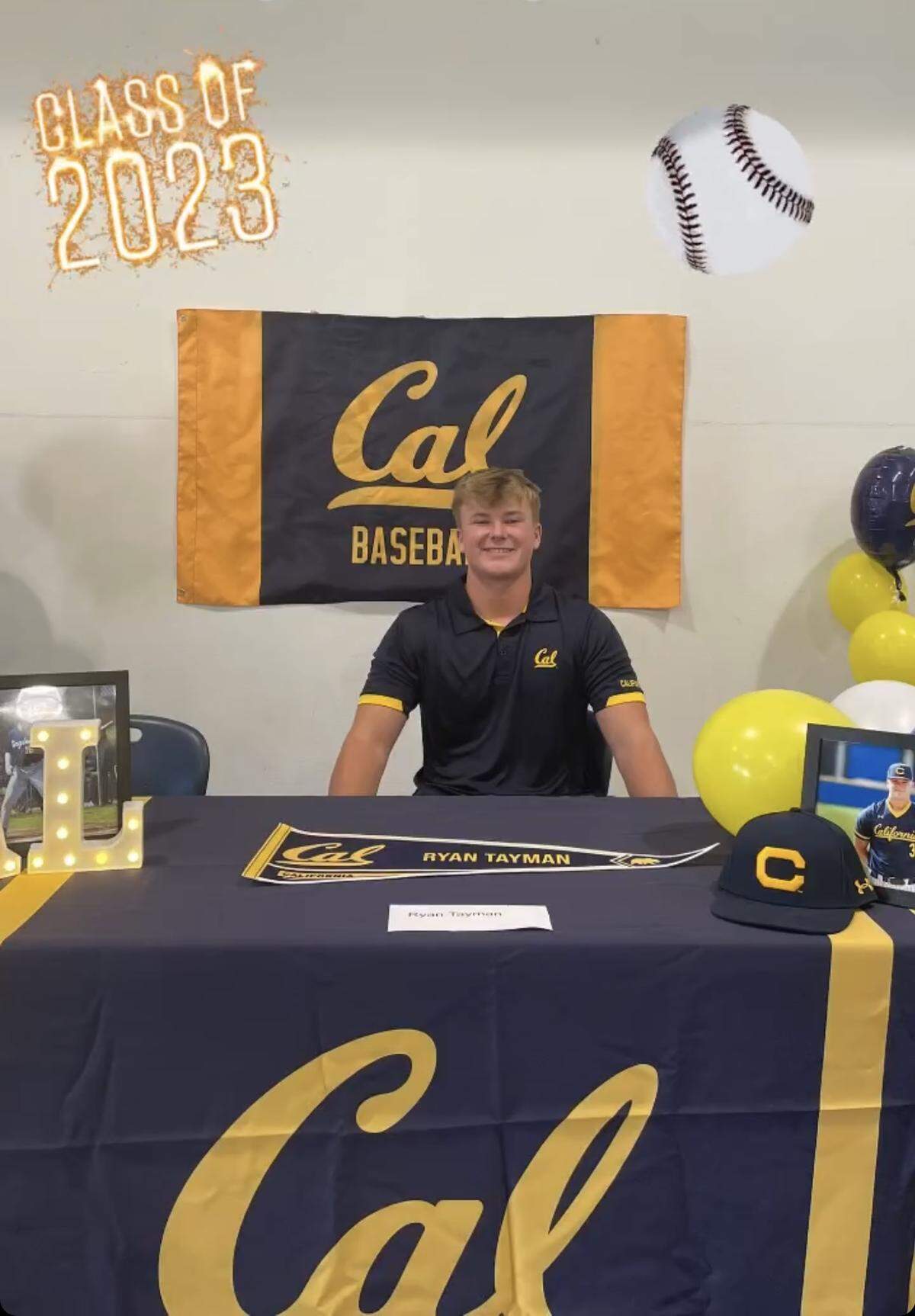 Ryan Tayman, of Arroyo Grande High, will play baseball at Cal Berkeley.