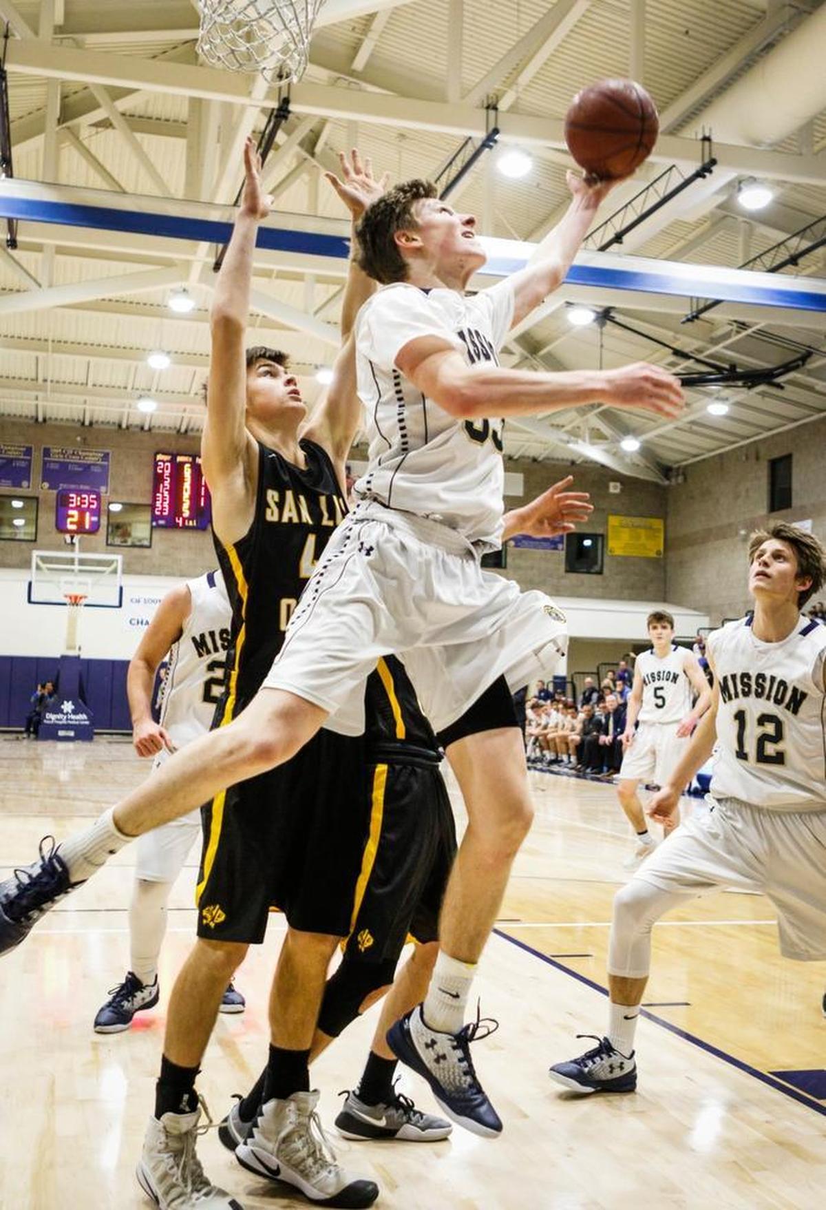 Mission Prep senior Kyle Colvin is averaging over 24 points per game to start the season. Photo by Joe Johnston 01-13-17