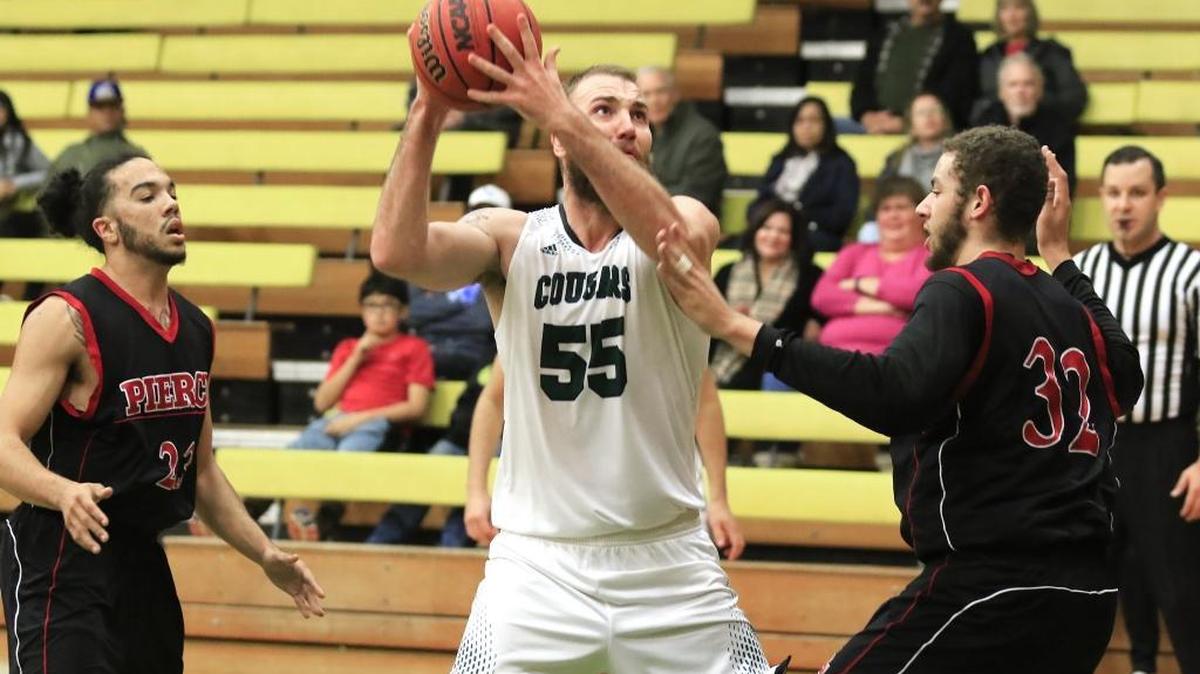Cuesta College’s Roberto Mantovani (55) is averaging more than 20 points and 17 rebounds against Western State Conference opponents this season.