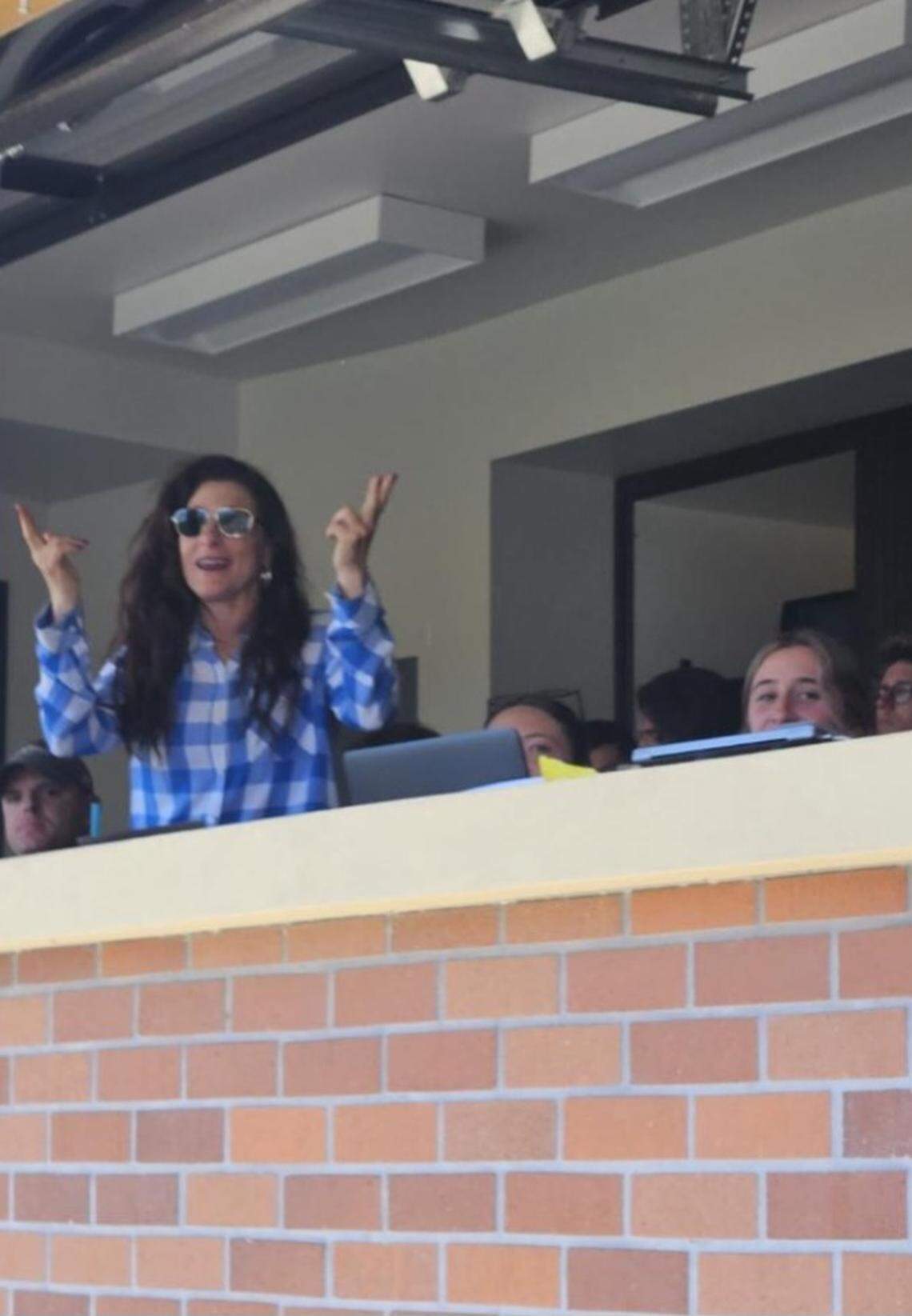 C..J. Silas at a Cal Poly baseball game.