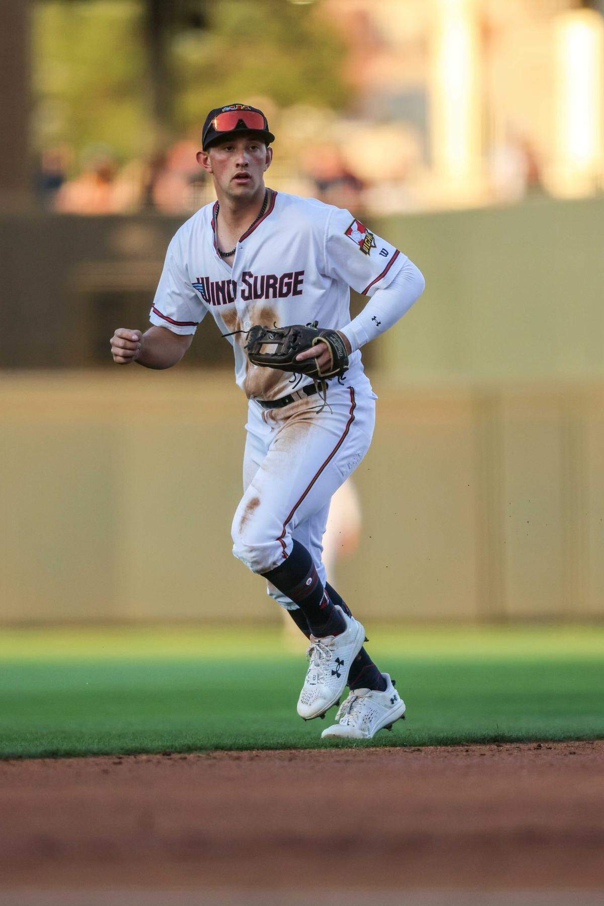 Brooks Lee in action for the Wichita Wind Surge, the Double-A affiliate of the Minnesota Twins.