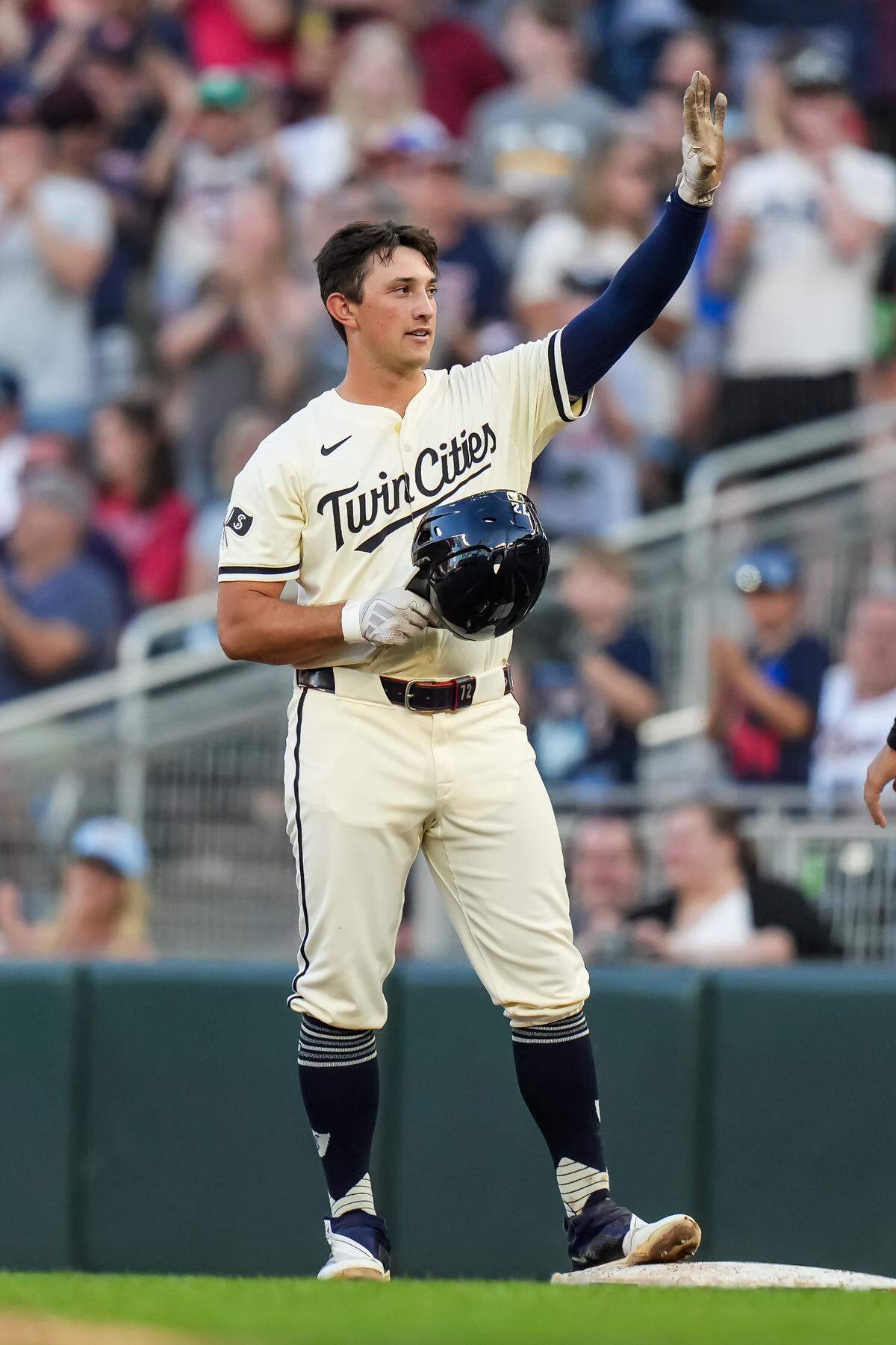 Brooks Lee during his MLB debut on July 3, 2024, for the Minnesota Twins.