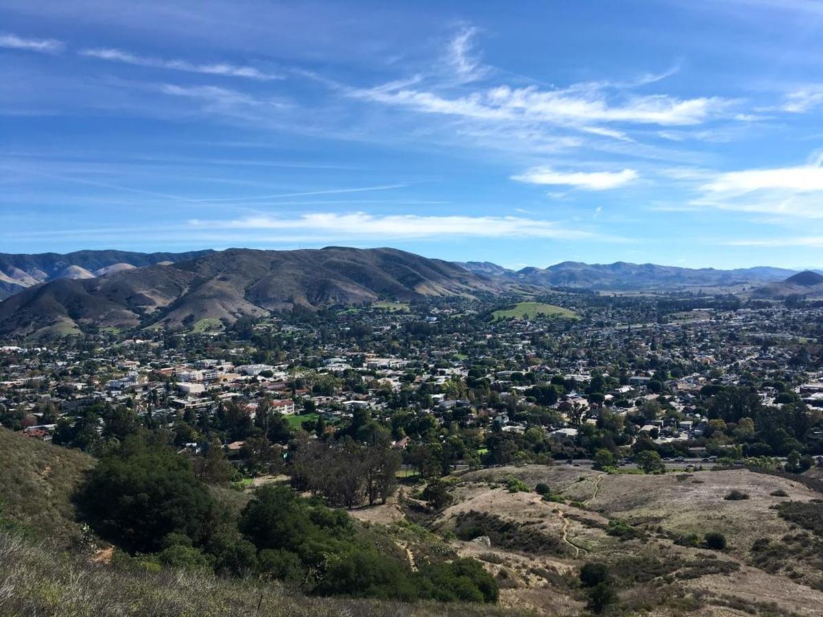 Located just a few blocks from downtown San Luis Obispo, the Lemon Grove Loop wraps through an abandoned lemon grove and offers remarkable views of the bustling city below.