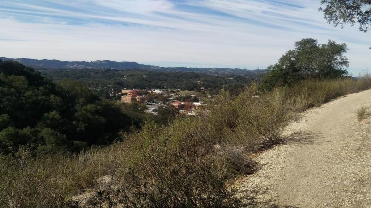 Looking north to the Atascadero City Hall on the Stadium Park hike.