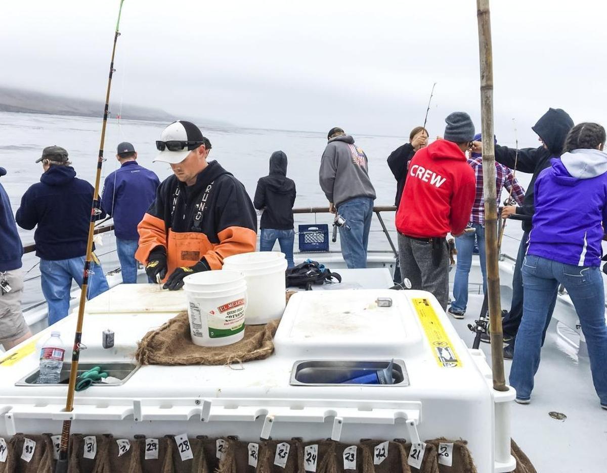 Fishermen wait for a bite off Morro Bay aboard Virg’s Landing’s boat the Fiesta in 2016.
