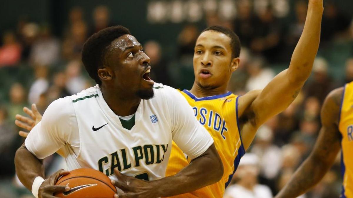 Senior guard David Nwaba looks to the rim during Cal Poly’s 72-68 loss to UC Riverside Thursday night.