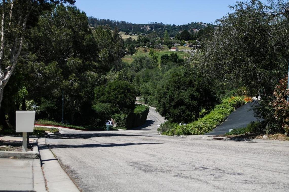 This steep hill on Equestrian Way in Arroyo Grande is where Jordan Hasay and her mother, Teresa, used to run and pretend to be competing in the Boston Marathon.