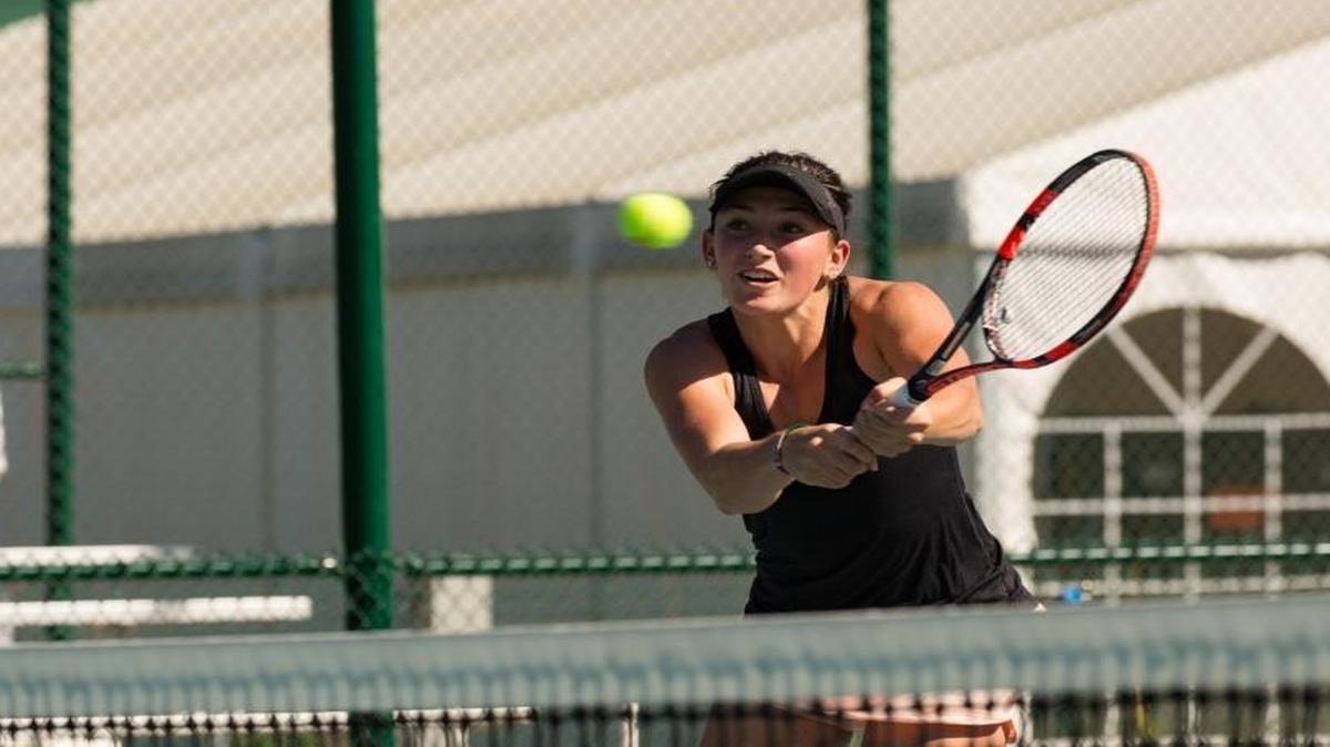 Gonzaga junior and Arroyo Grande High School graduate competes in the Central Coast Pro Tennis Open in Templeton.